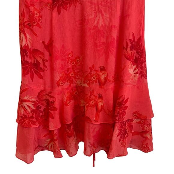 All Saints Ari Sleeveless Nila Mini Wrap Dress Orange and Pink Size 8 NWT - Picture 9 of 15